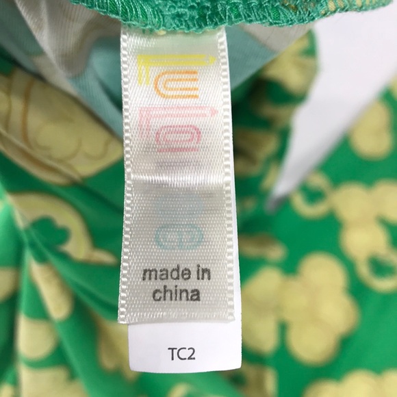 LulaRoe Clovers & Coins Leggings Green Gold - Picture 6 of 8